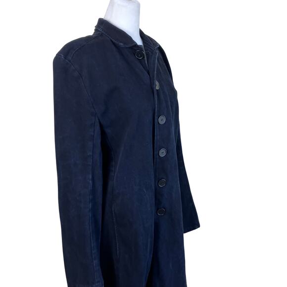 Red Balls On Fire Vtg Matrix Coat Trench Coat Mens Small Black Full Length - Picture 6 of 16